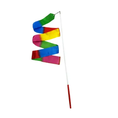 картинка Лента гимнастическая Ronin на палочке мультицветная Люкс 6м ЕK088 
