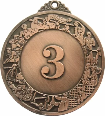 картинка Медаль Larsen 70 мм классическая бронзовая 
