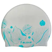 Шапочка для плавания Elous EL009 листики серебро от магазина Супер Спорт