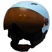 Шлем горнолыжный BIG BRO YL108 blue visor Matt Black от магазина Супер Спорт